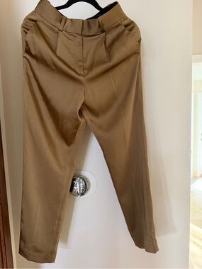REISS Elyssa satin tailored trousers